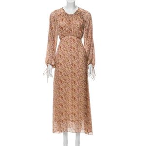 Doen silk long sleeve Bellflower dress